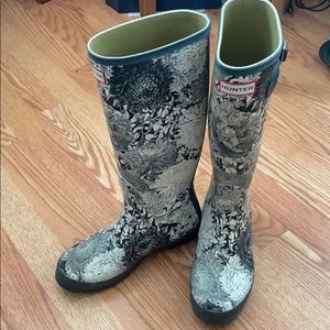 Hunter floral boots